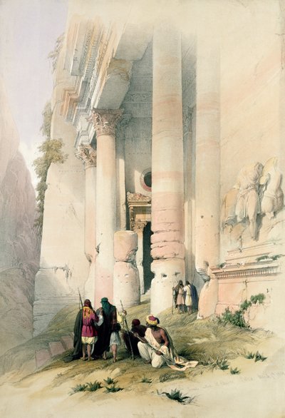 Temple called El Khasne, Petra, March 7th 1839, plate 94 from Volume III of 
